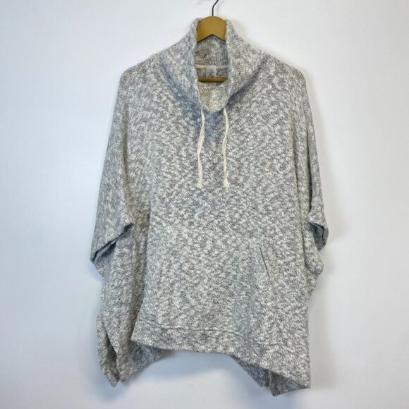 Lou & Grey Marled Knit Oversized Cowl Neck Poncho Sweater - Picture 2 of 10